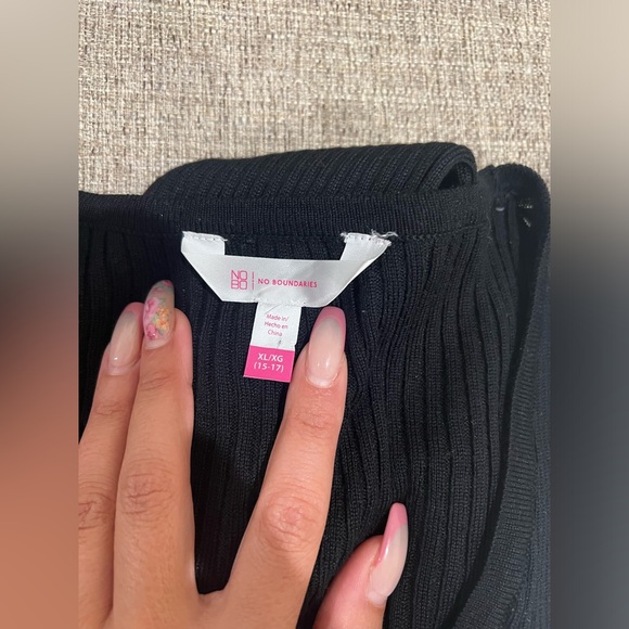 TWO bundle of no boundaries tie front ribbed long sleeve sweaters - Picture 11 of 11